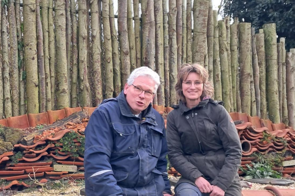 Struintuinbeheerders Jeannet en Douwe